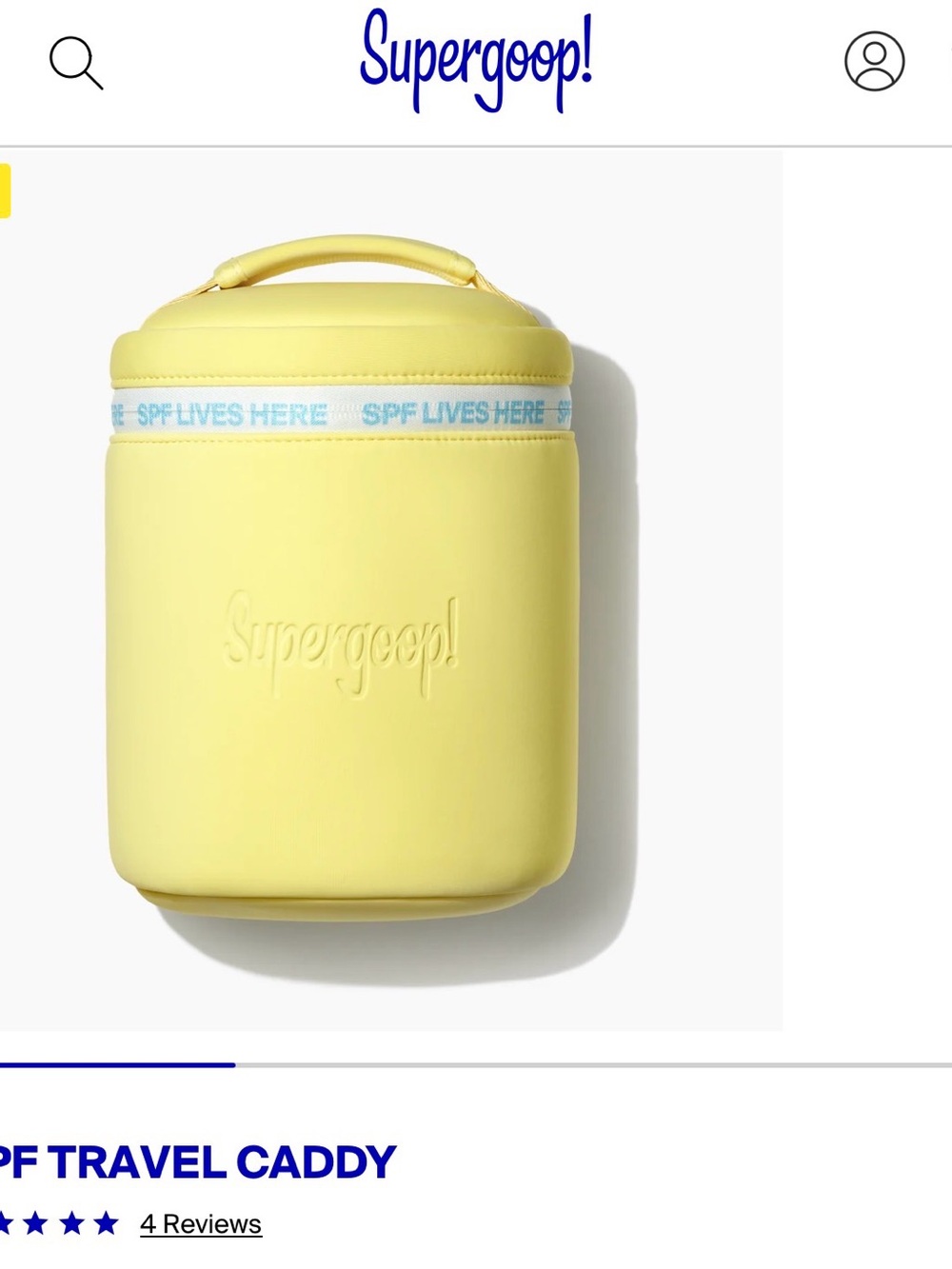 Supergoop travel caddy bag